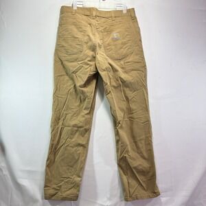 Carhartt Rugged Flex Work Pants Mens 34X32 Relaxed Fit Khaki BN2517-M Workwear